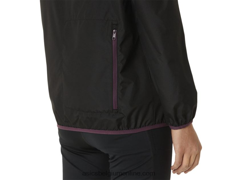 opvouwbare jas voor dames V6HXR23358 performance zwart/diep pruim Asics