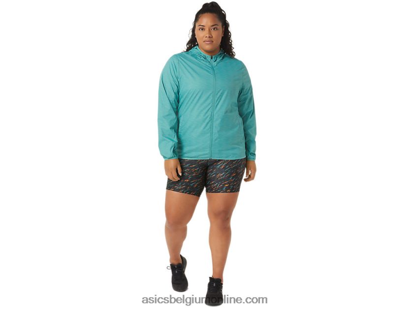 opvouwbare jas voor dames V6HXR23385 salie spacedye/helder blauw Asics