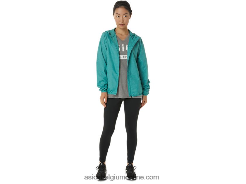 opvouwbare jas voor dames V6HXR23385 salie spacedye/helder blauw Asics