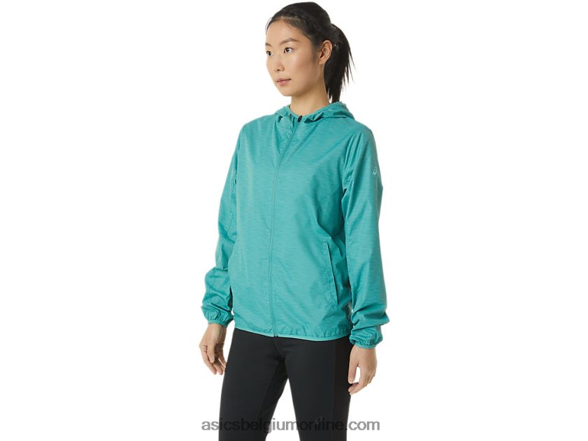 opvouwbare jas voor dames V6HXR23385 salie spacedye/helder blauw Asics