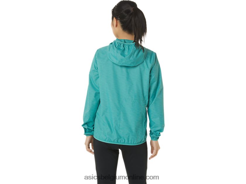 opvouwbare jas voor dames V6HXR23385 salie spacedye/helder blauw Asics