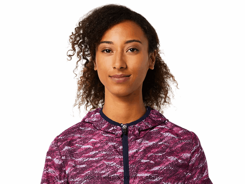 opvouwbare jas voor dames V6HXR23718 diepe mars print/peacoat Asics
