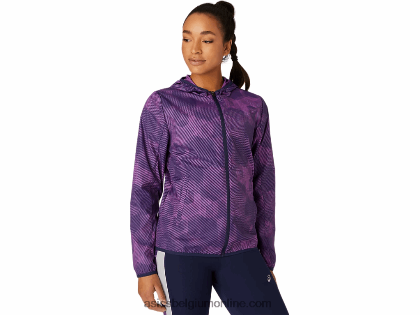 opvouwbare jas voor dames V6HXR24100 digitale druivenprint/peacoat Asics