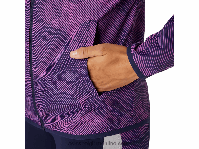 opvouwbare jas voor dames V6HXR24100 digitale druivenprint/peacoat Asics