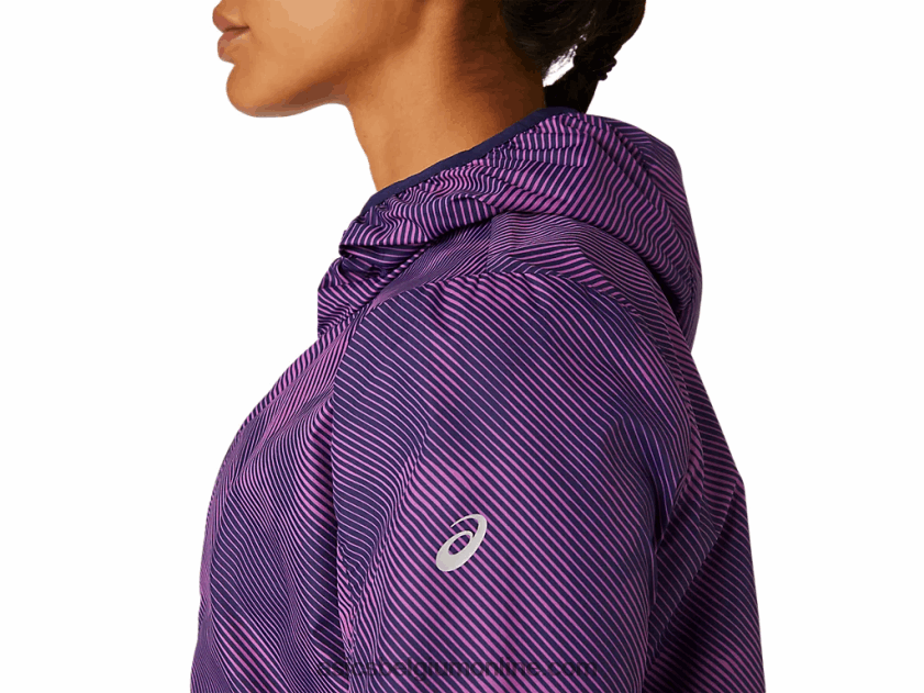 opvouwbare jas voor dames V6HXR24100 digitale druivenprint/peacoat Asics