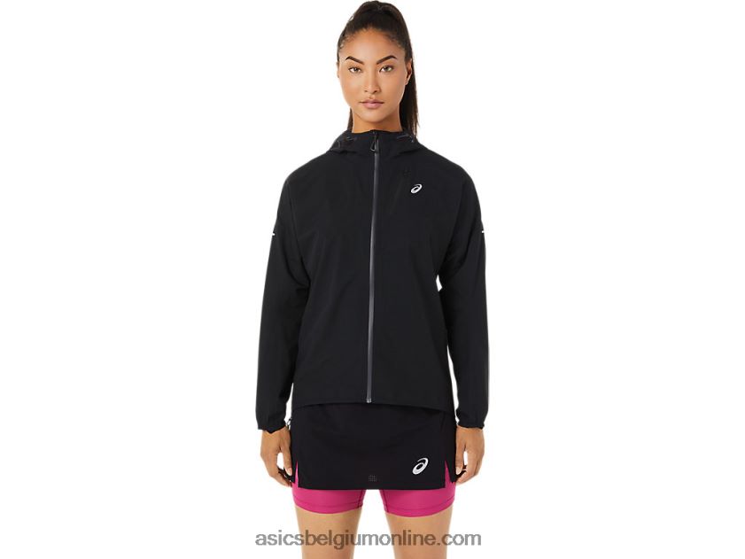 waterdichte Fujitrail-jas voor dames V6HXR23482 prestatie zwart Asics