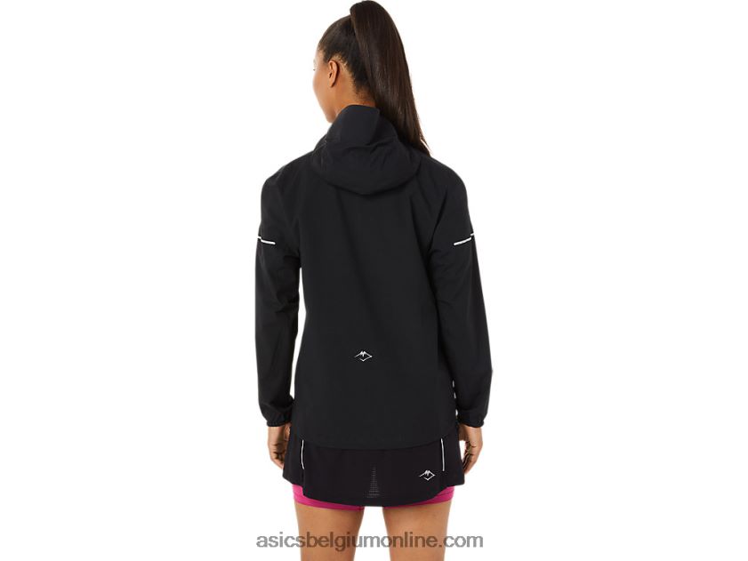 waterdichte Fujitrail-jas voor dames V6HXR23482 prestatie zwart Asics