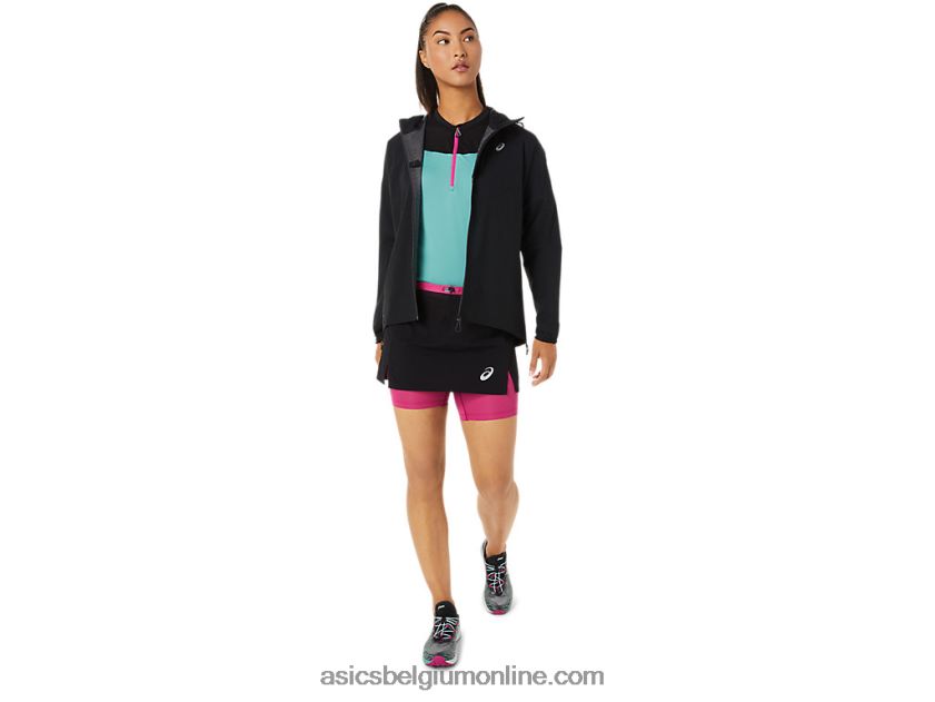 waterdichte Fujitrail-jas voor dames V6HXR23482 prestatie zwart Asics