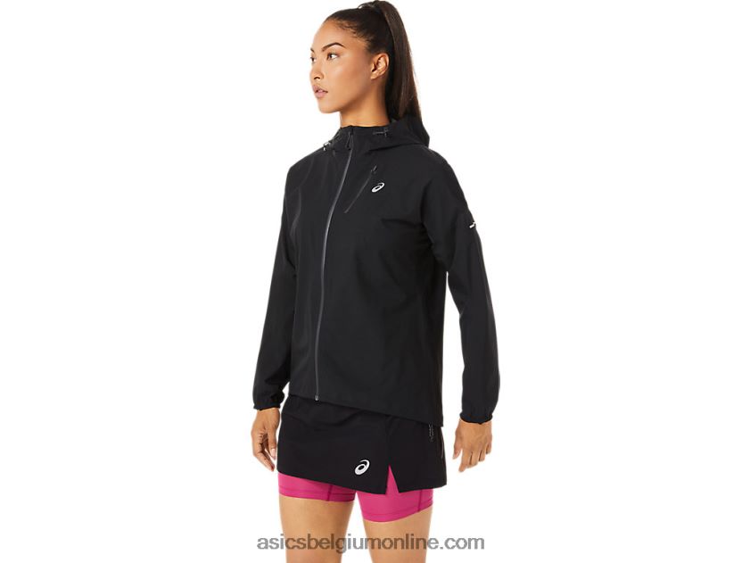 waterdichte Fujitrail-jas voor dames V6HXR23482 prestatie zwart Asics