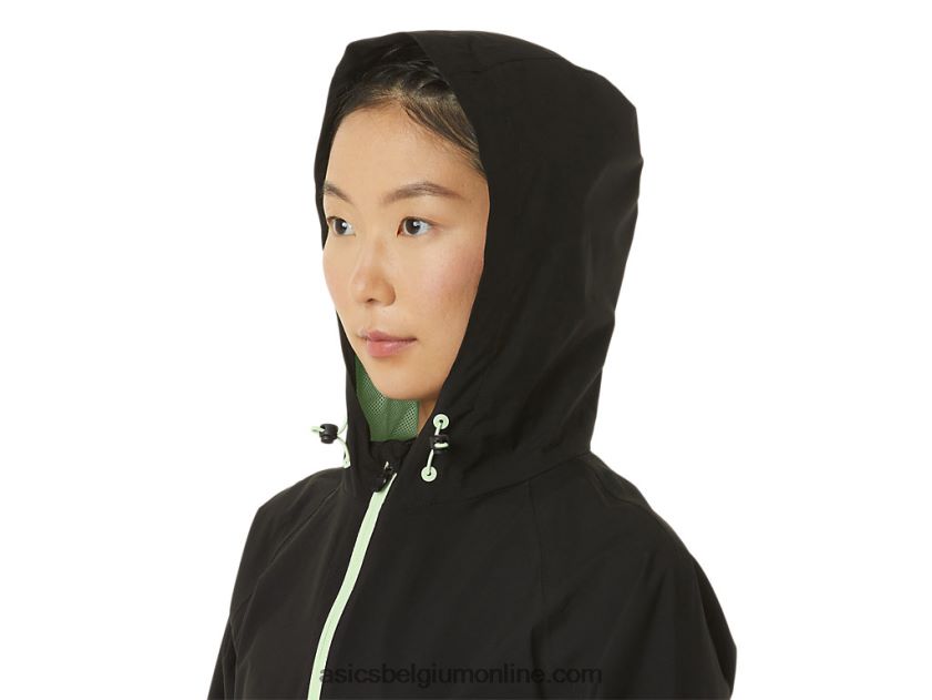 waterdichte damesjas V6HXR22168 performance zwart/fluistergroen Asics