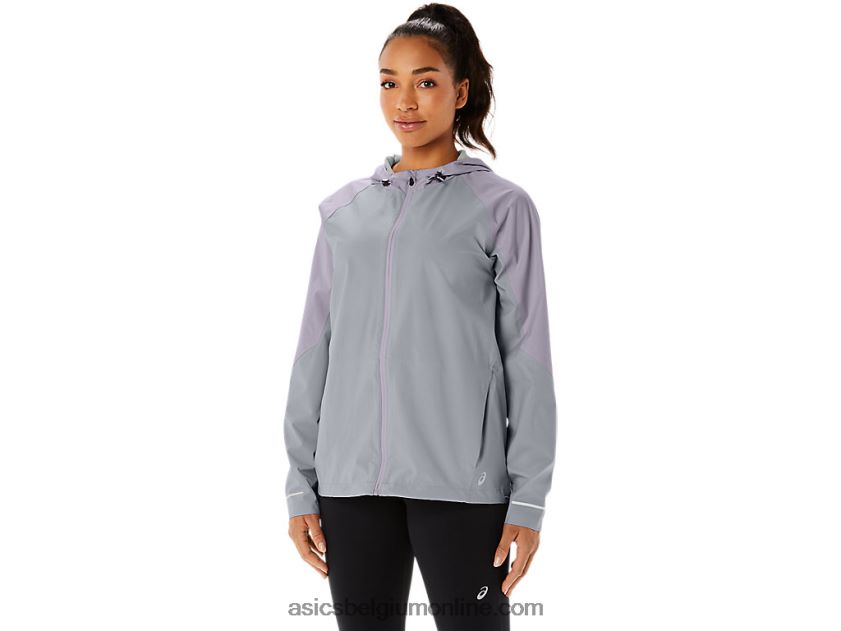 waterdichte damesjas V6HXR22328 piemonte grijs/schemerviolet Asics