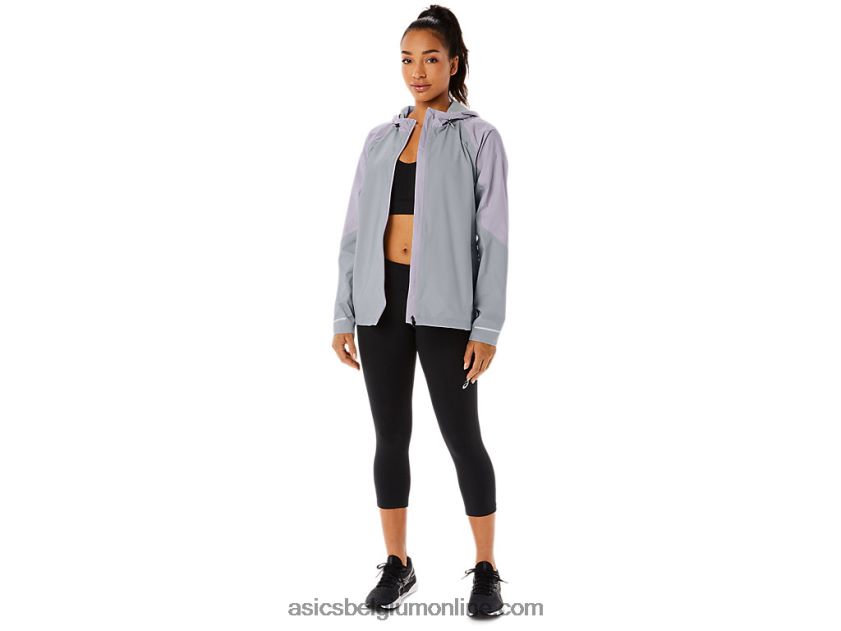 waterdichte damesjas V6HXR22328 piemonte grijs/schemerviolet Asics
