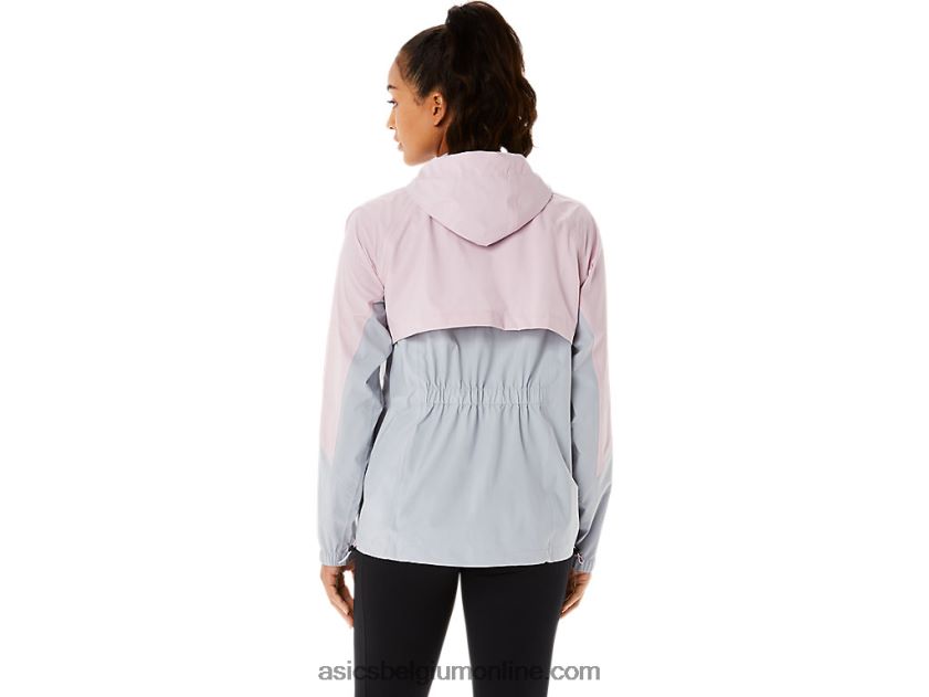 waterdichte damesjas V6HXR23333 piemonte grijs/nauwelijks roze Asics