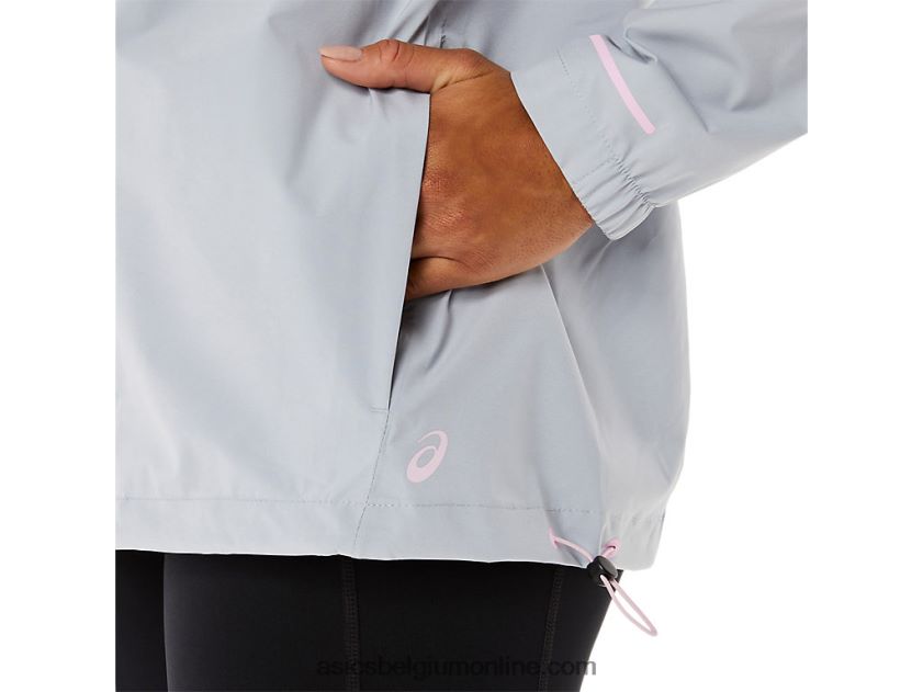 waterdichte damesjas V6HXR23333 piemonte grijs/nauwelijks roze Asics