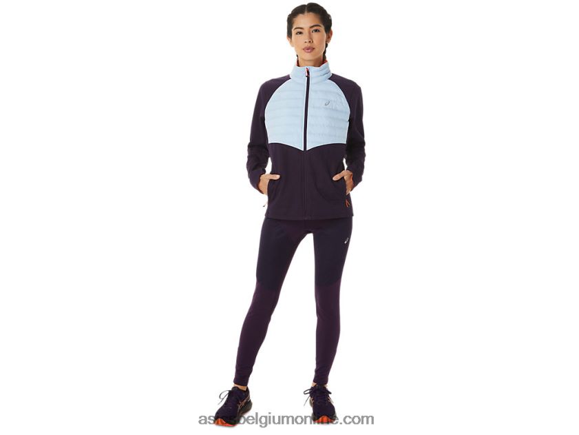 winter hardloopjack voor dames V6HXR22825 nachtschaduw heide/zachte lucht Asics