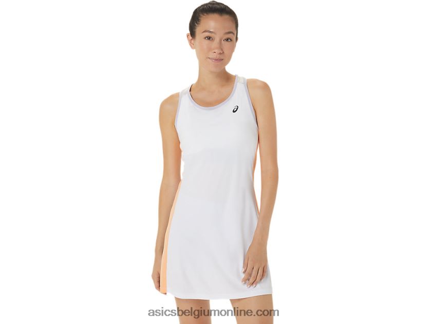 grafische rechtbankjurk voor dames V6HXR22451 schitterend wit/schemerviolet Asics