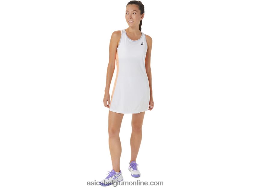 grafische rechtbankjurk voor dames V6HXR22451 schitterend wit/schemerviolet Asics