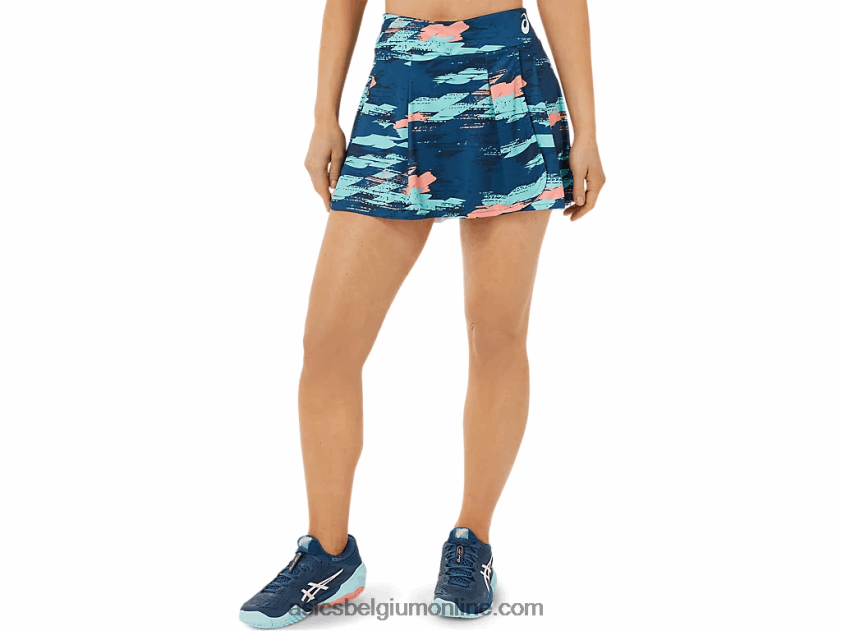 grafische wedstrijdskort voor dames V6HXR23503 licht indigo Asics