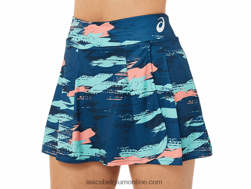 grafische wedstrijdskort voor dames V6HXR23503 licht indigo Asics