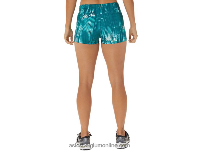 2in train short voor dames V6HXR23083 perf tie-dye fluwelen dennenprint Asics