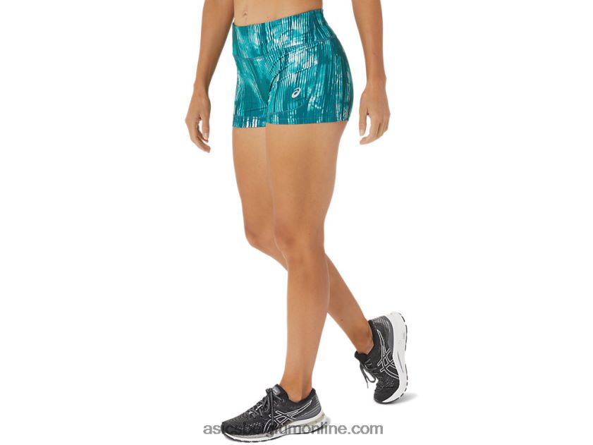 2in train short voor dames V6HXR23083 perf tie-dye fluwelen dennenprint Asics