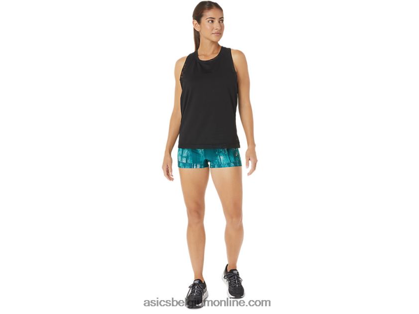 2in train short voor dames V6HXR23083 perf tie-dye fluwelen dennenprint Asics