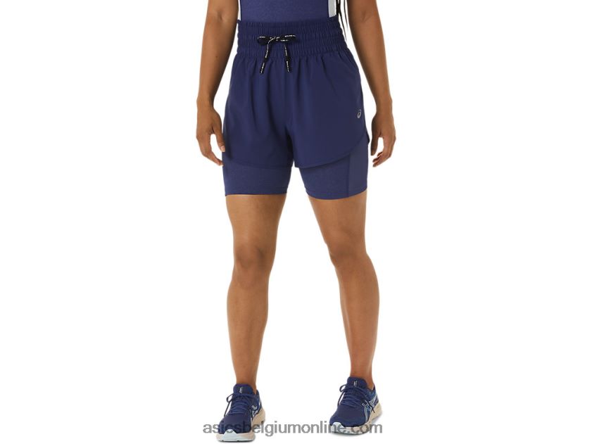 dames nagino 4in run short V6HXR22248 Indigo blauw Asics