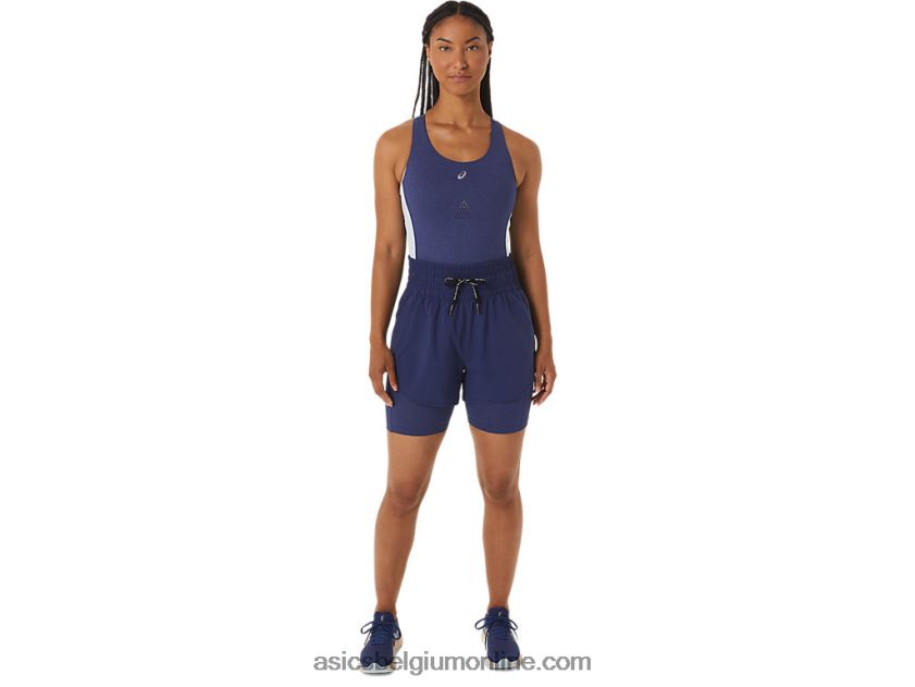 dames nagino 4in run short V6HXR22248 Indigo blauw Asics
