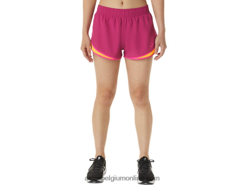 dames pr lyte 2.5in run short V6HXR23300 fuchsia rood/roze glo Asics