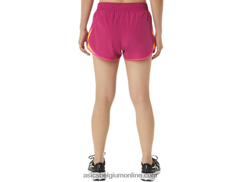 dames pr lyte 2.5in run short V6HXR23300 fuchsia rood/roze glo Asics