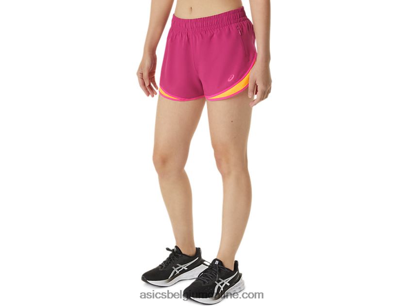 dames pr lyte 2.5in run short V6HXR23300 fuchsia rood/roze glo Asics