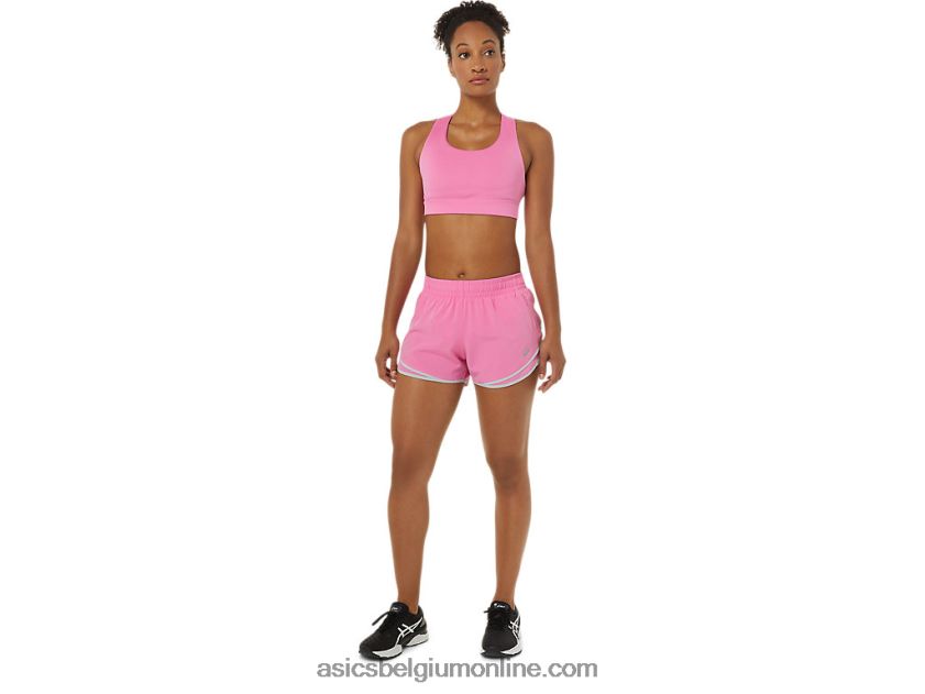 dames pr lyte 2.5in run short V6HXR23800 drakenfruit/piemonte grijs Asics