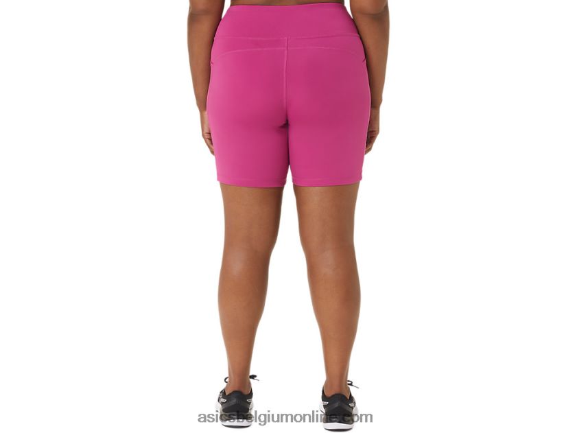 dames pr lyte 5in run short met zakken V6HXR23291 fuchsia rood Asics