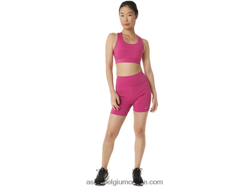 dames pr lyte 5in run short met zakken V6HXR23291 fuchsia rood Asics