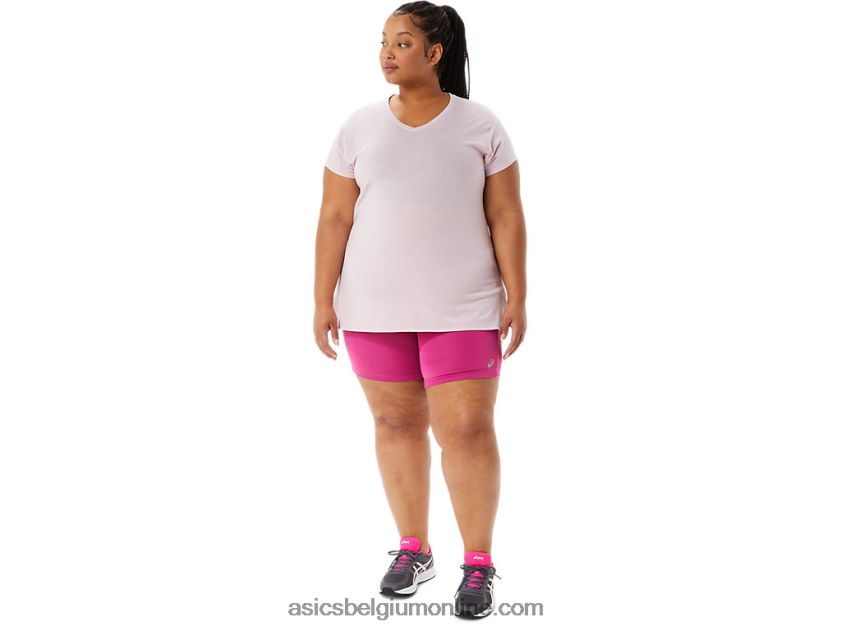 dames pr lyte 5in run short met zakken V6HXR23291 fuchsia rood Asics