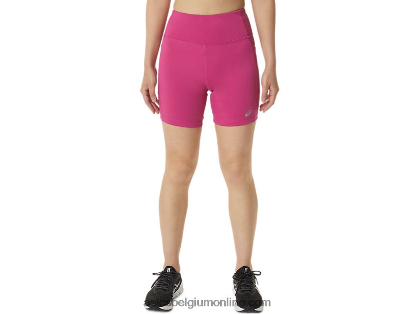 dames pr lyte 5in run short met zakken V6HXR23291 fuchsia rood Asics