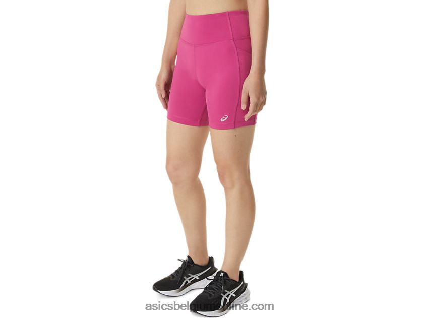 dames pr lyte 5in run short met zakken V6HXR23291 fuchsia rood Asics