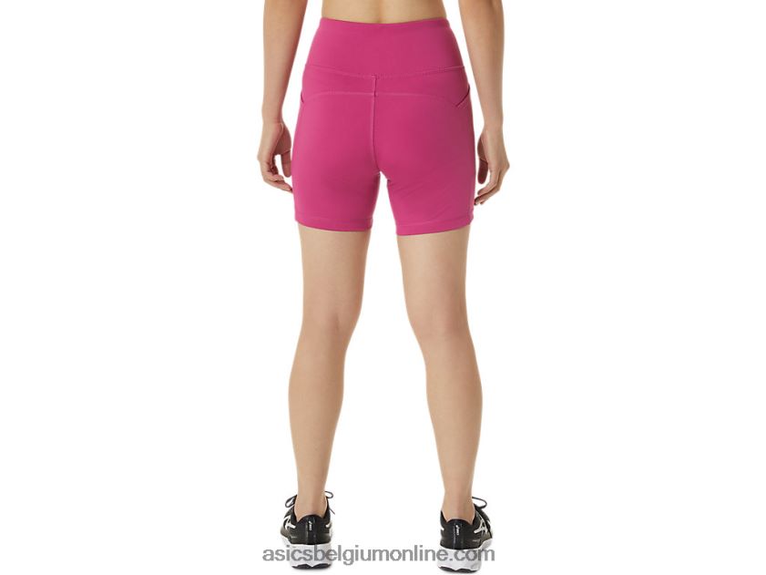 dames pr lyte 5in run short met zakken V6HXR23291 fuchsia rood Asics