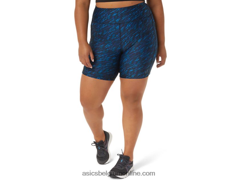 dames pr lyte 5in run short met zakken V6HXR23299 nachtschaduw/lake drive print Asics