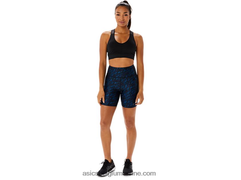 dames pr lyte 5in run short met zakken V6HXR23299 nachtschaduw/lake drive print Asics