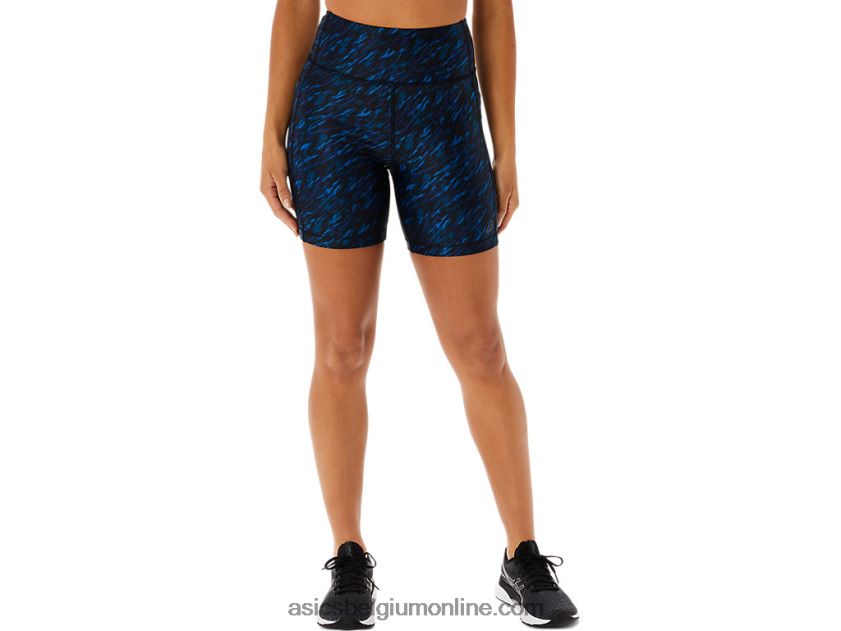 dames pr lyte 5in run short met zakken V6HXR23299 nachtschaduw/lake drive print Asics