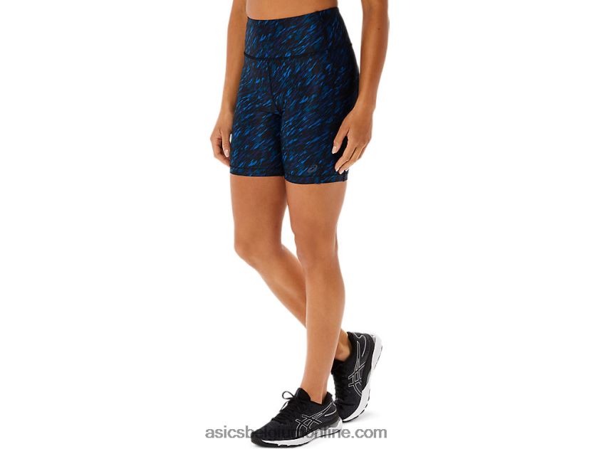 dames pr lyte 5in run short met zakken V6HXR23299 nachtschaduw/lake drive print Asics