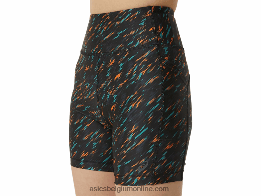 dames pr lyte 5in run short met zakken V6HXR23301 nachtschaduw/salie print Asics