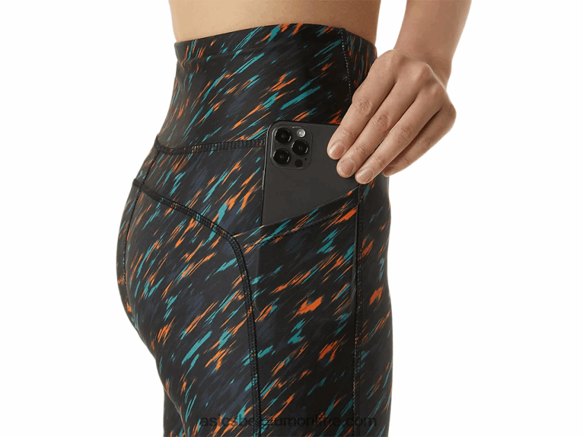 dames pr lyte 5in run short met zakken V6HXR23301 nachtschaduw/salie print Asics
