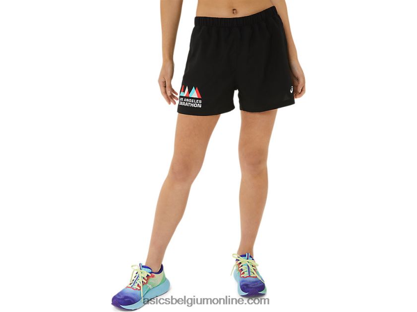 dames ready-set 3in short lam V6HXR23306 prestatie zwart Asics