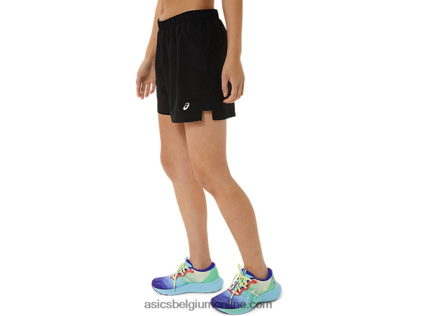 dames ready-set 3in short lam V6HXR23306 prestatie zwart Asics