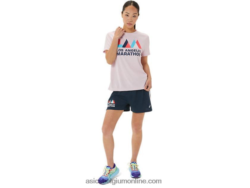 dames ready-set 3in short lam V6HXR23314 donkerblauw Asics