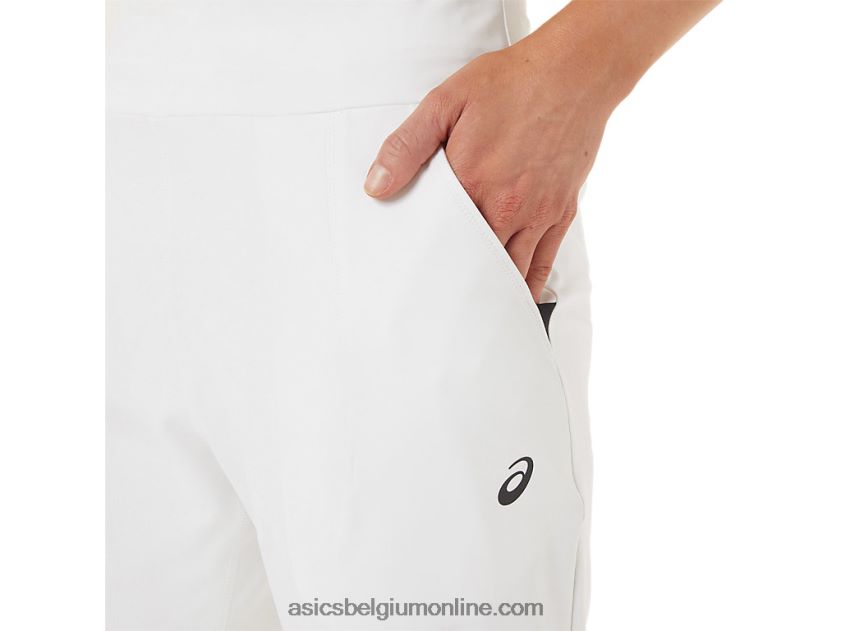 dames tennisbroek V6HXR23275 briljant wit/zwart Asics