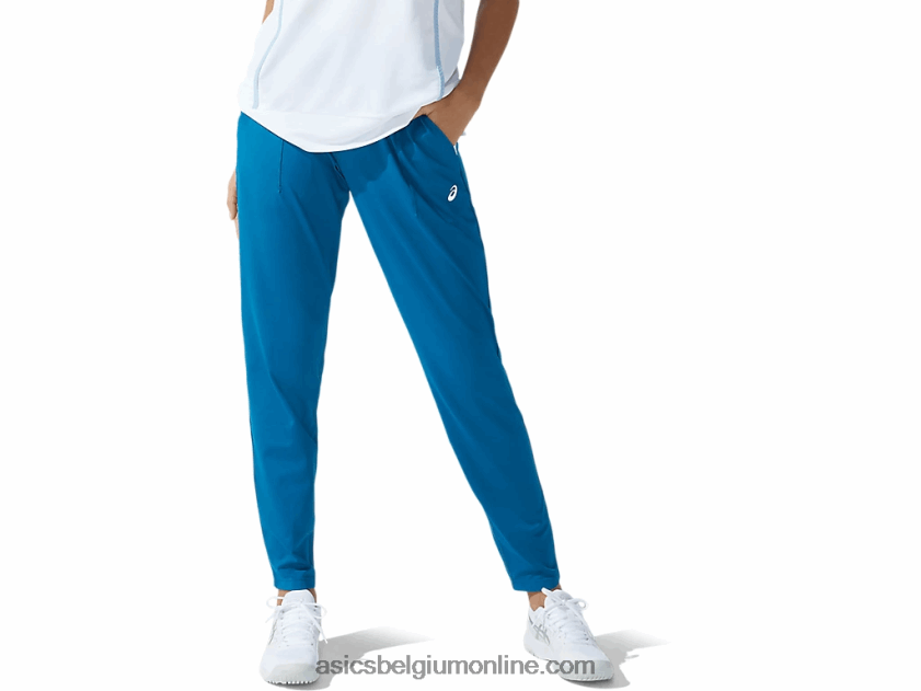 dames tennisbroek V6HXR23770 diepzee groenblauw/briljant wit Asics