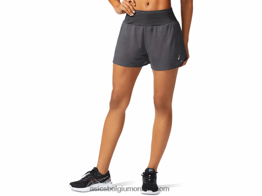 dames ventileren 2-n-1 3.5in kort V6HXR23975 grafietgrijs/perzikblaadje Asics